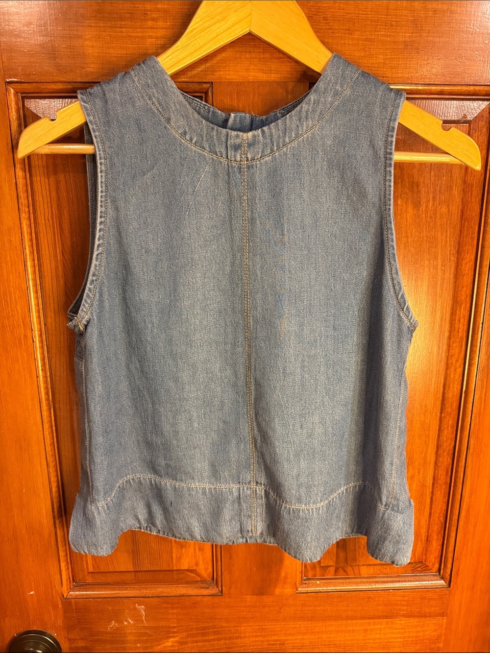Velvet Heart Sleeveless Denim Tank Top - Blue
